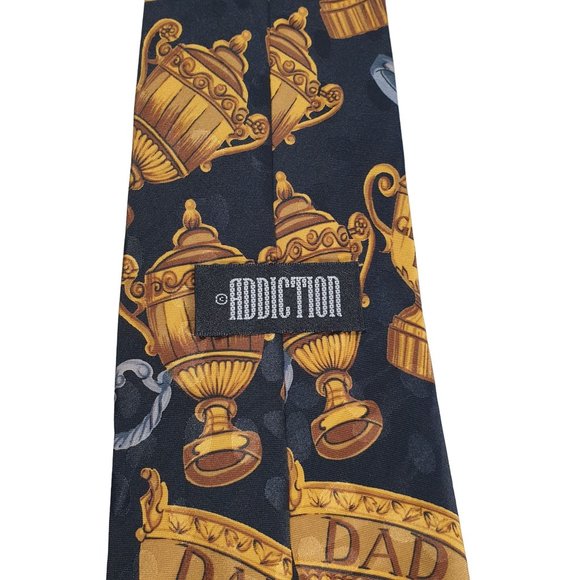 Addiction Mens Novelty Greatest Dad Necktie Accessory Office Work Dad Gift - Picture 5 of 6